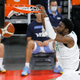Chimezie Metu of Nigeria dunks in an exhibition against Argentina.